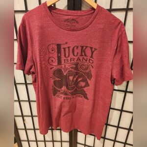 Lucky Brand Burgundy Graphic Tee